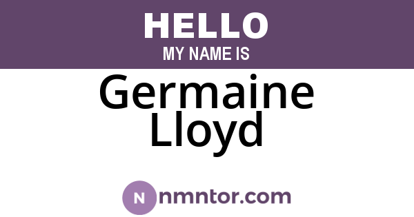 Germaine Lloyd