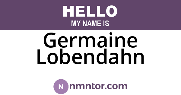 Germaine Lobendahn