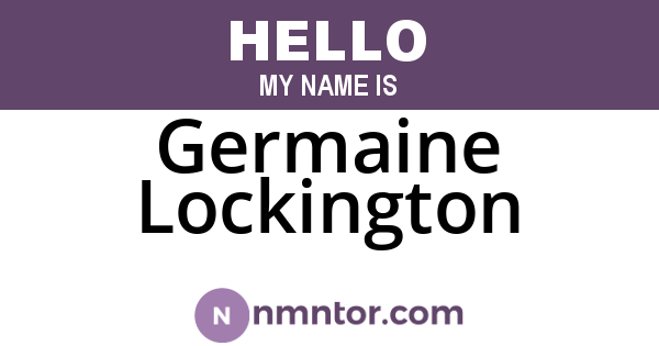 Germaine Lockington