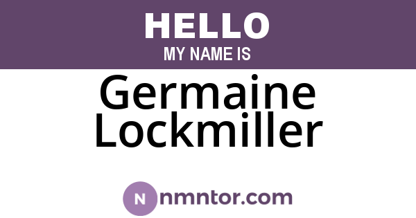 Germaine Lockmiller