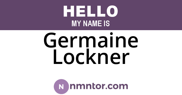 Germaine Lockner