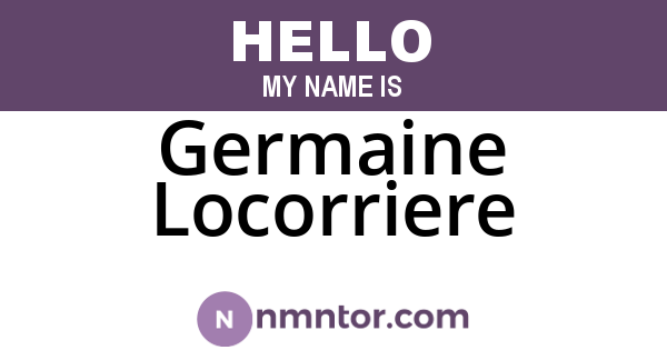 Germaine Locorriere