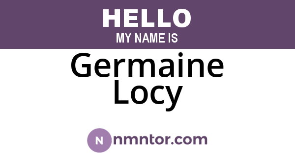 Germaine Locy