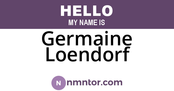 Germaine Loendorf