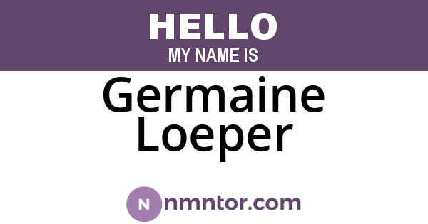Germaine Loeper