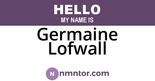 Germaine Lofwall