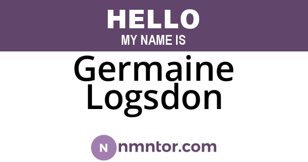 Germaine Logsdon