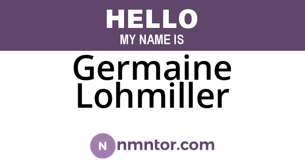 Germaine Lohmiller