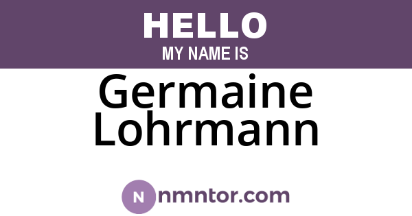 Germaine Lohrmann