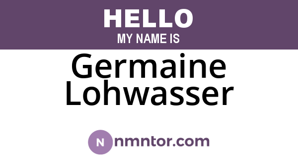 Germaine Lohwasser