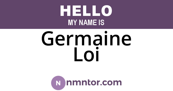 Germaine Loi