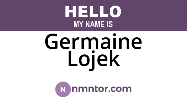 Germaine Lojek