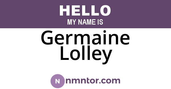 Germaine Lolley