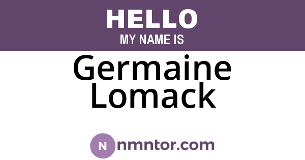 Germaine Lomack