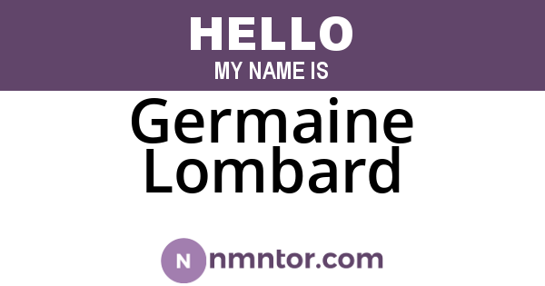 Germaine Lombard