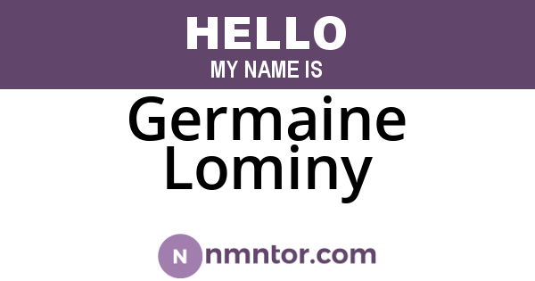 Germaine Lominy