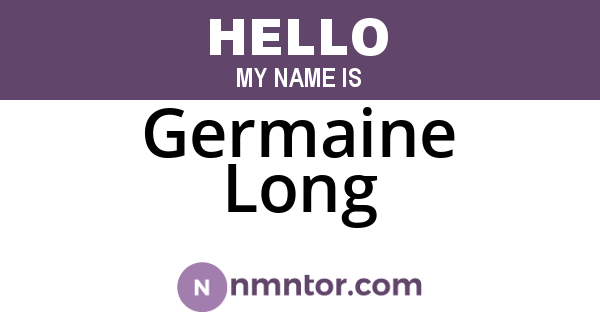 Germaine Long