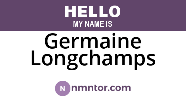 Germaine Longchamps