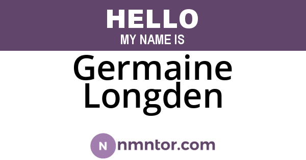 Germaine Longden