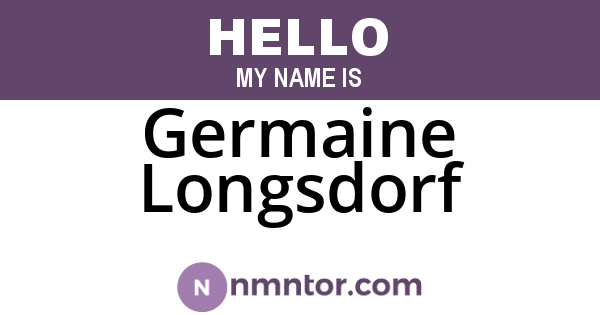 Germaine Longsdorf