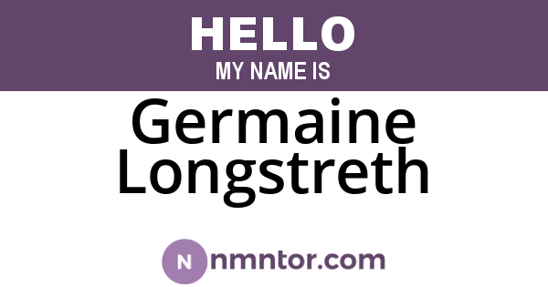 Germaine Longstreth