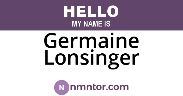 Germaine Lonsinger