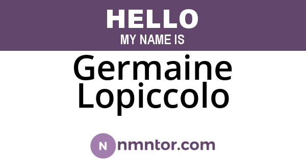 Germaine Lopiccolo