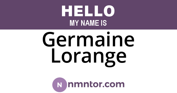 Germaine Lorange