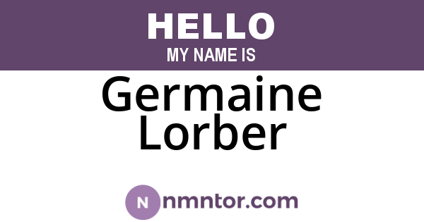 Germaine Lorber