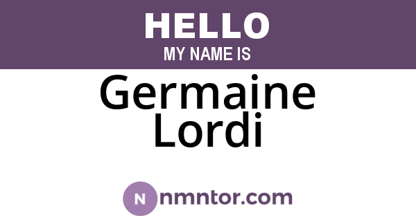 Germaine Lordi
