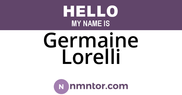Germaine Lorelli