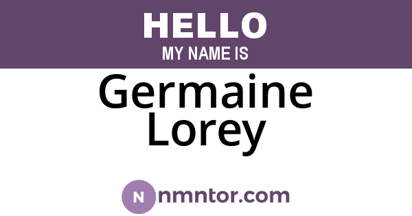 Germaine Lorey
