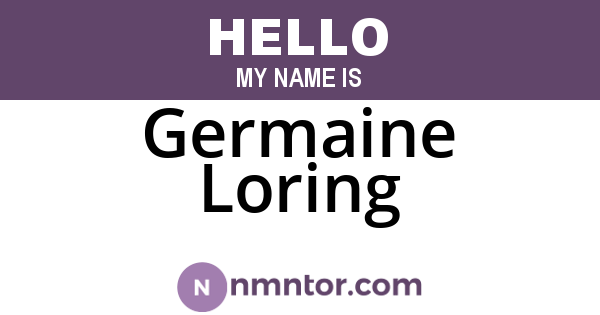 Germaine Loring