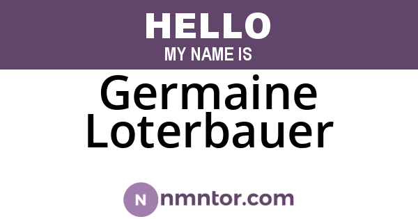 Germaine Loterbauer