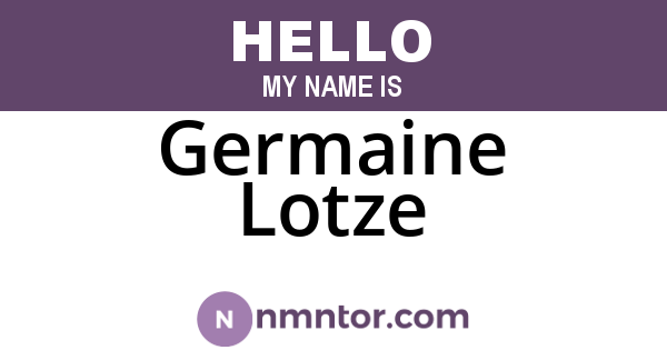 Germaine Lotze
