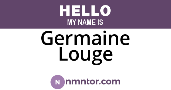 Germaine Louge