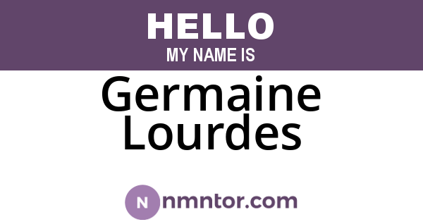 Germaine Lourdes