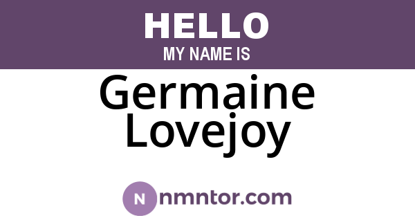 Germaine Lovejoy