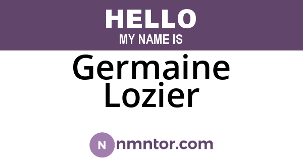 Germaine Lozier