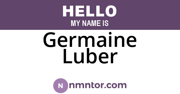 Germaine Luber
