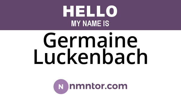Germaine Luckenbach