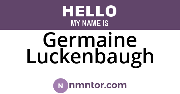 Germaine Luckenbaugh