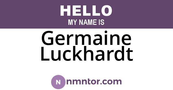 Germaine Luckhardt