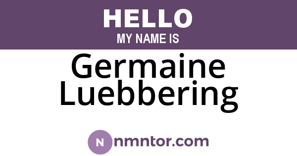 Germaine Luebbering