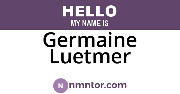 Germaine Luetmer