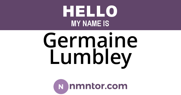Germaine Lumbley