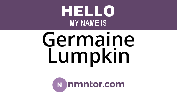 Germaine Lumpkin