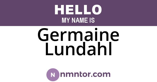 Germaine Lundahl