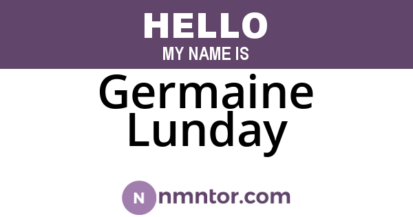 Germaine Lunday