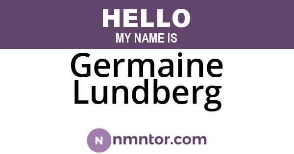 Germaine Lundberg